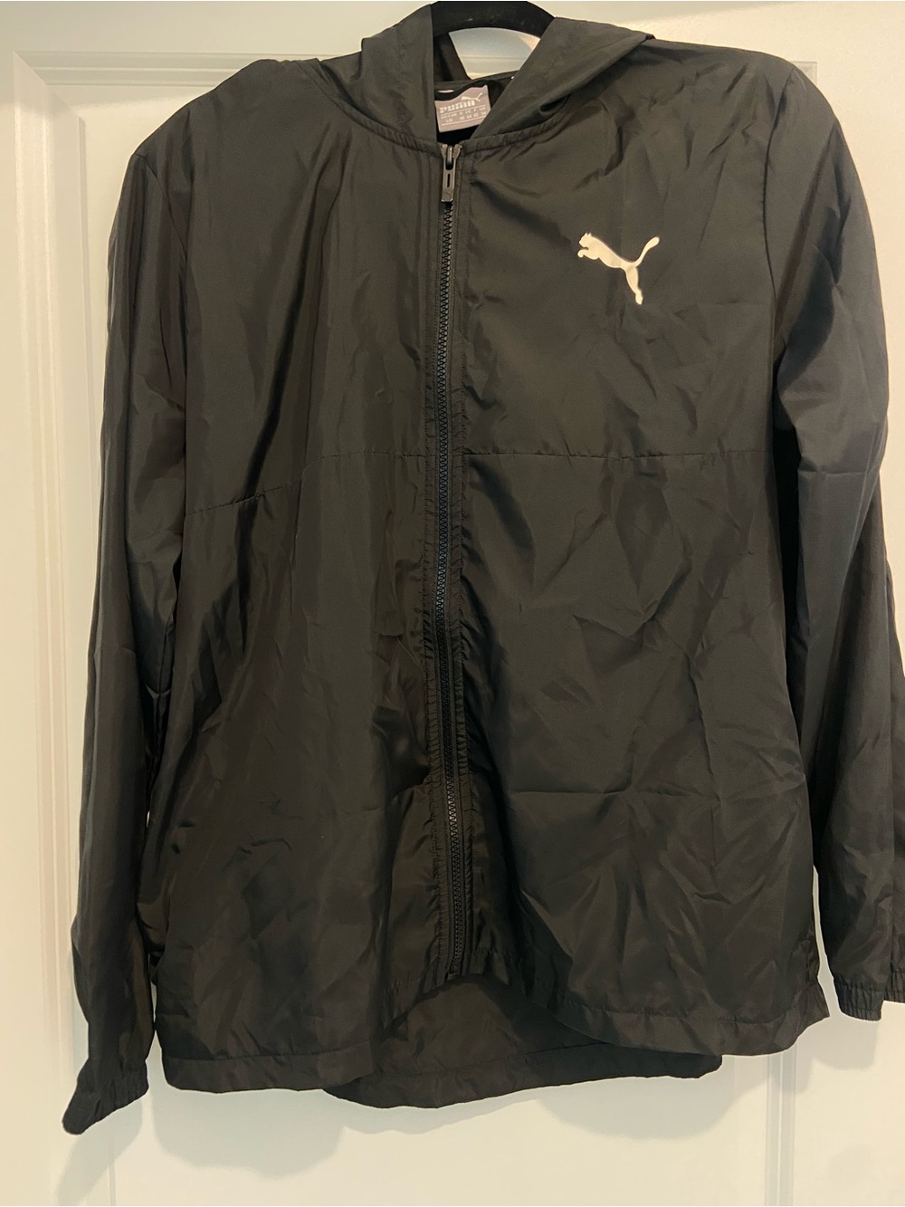 Puma Black Hooded Windbreaker Jacket